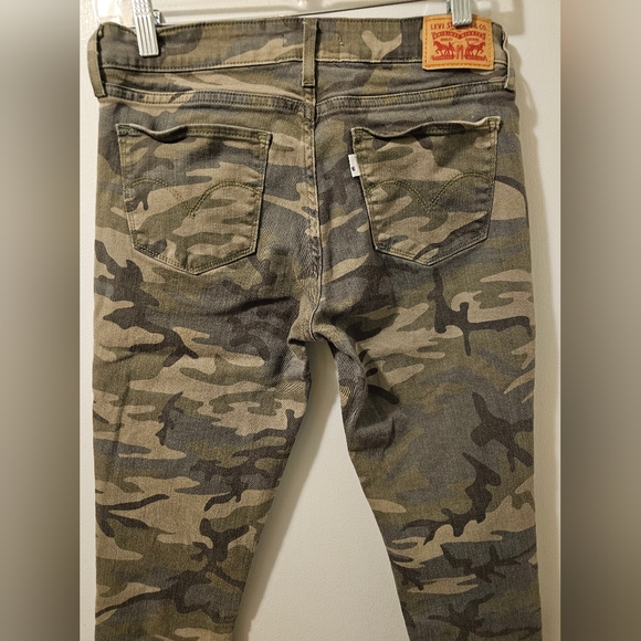 Levi's 711 Skinny Ankle Jeans Green Camo Women’s Size W28 L27 - Picture 6 of 14